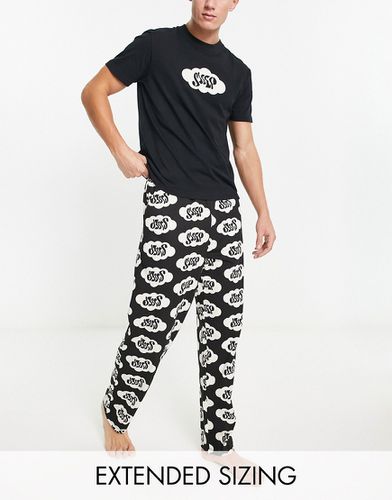 Ensemble de pyjama avec pantalon et t-shirt avec imprimé Sleep - Asos Design - Modalova