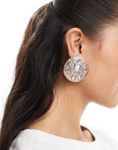 Édition limitée - Boucles d'oreilles circulaires avec cristaux mélangés - Asos Design - Modalova