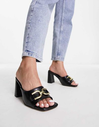 Hush - Mules à talon mi-haut ornées d'un mors - Asos Design - Modalova