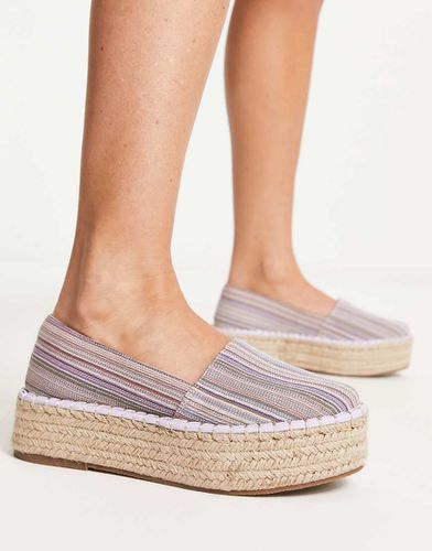 Journal - Espadrilles à semelle plateforme et bout renforcé - Violet - Asos Design - Modalova