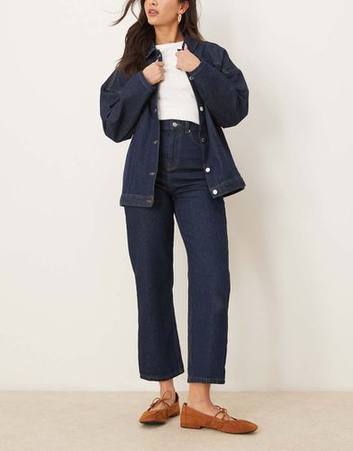 Jean droit court - Indigo - Asos Design - Modalova