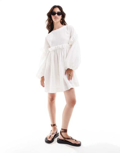 Jumbo - Robe texturée courte à volants - Asos Design - Modalova