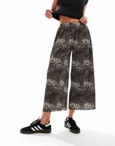 Jupe-culotte ample et plissée à imprimé animal - Asos Design - Modalova