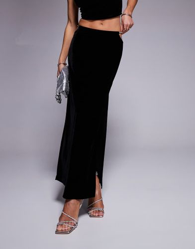 Jupe d'ensemble mi-longue en velours avec bordure  strass - Asos Design - Modalova