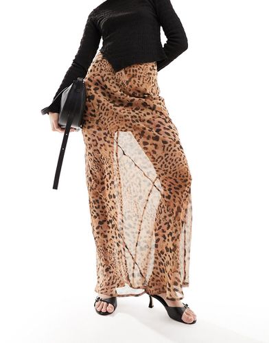 Jupe longue transparente à imprimé léopard - Asos Design - Modalova