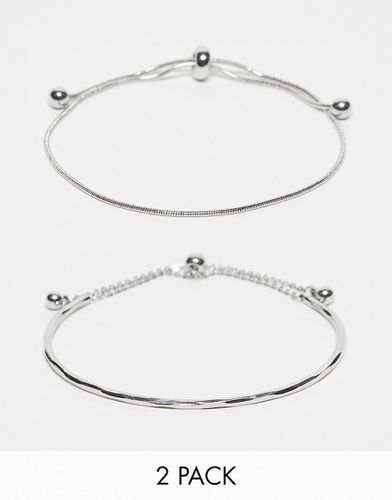 Lot de 2 bracelets à traverse - Asos Design - Modalova