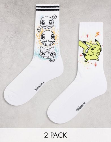 Lot de 2 paires de chaussettes à motifs Pokémon - Asos Design - Modalova