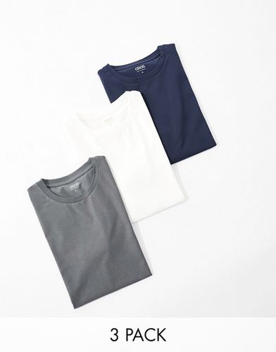 Lot de 3 t-shirts moulants - Couleurs variées - Asos Design - Modalova