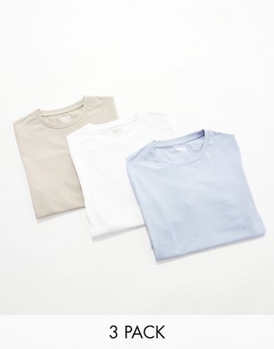 Lot de 3 t-shirts moulants - Couleurs variées - Asos Design - Modalova
