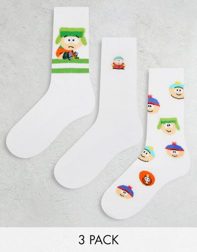 Lot de 3 paires de chaussettes de sport avec imprimé South Park - Asos Design - Modalova
