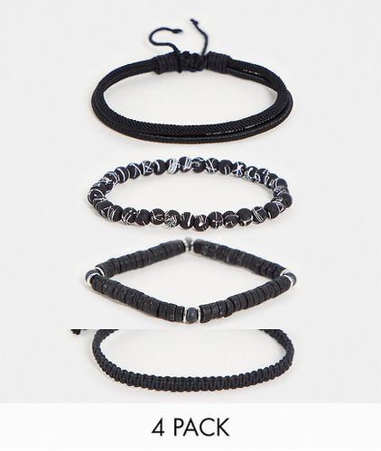 Lot de 4 bracelets de perles - Tons - ASOS DESIGN - Modalova