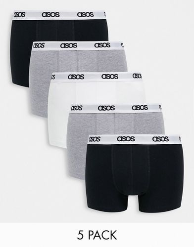 Lot de 5 boxers à taille griffée - Asos Design - Modalova
