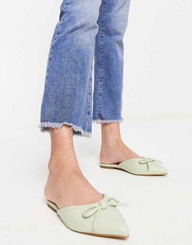 London - Mules style ballerines à bout pointu et détail naud - Asos Design - Modalova