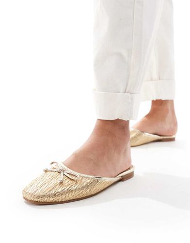 Lucia - Mules en raphia - Naturel - Asos Design - Modalova