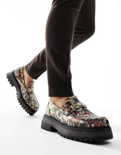 Mocassins chunky en jacquard à fleurs - Asos Design - Modalova