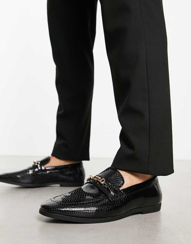 Mocassins effet croco avec mors dorés - Asos Design - Modalova