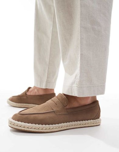 Mocassins style espadrilles en daim - Marron - Asos Design - Modalova