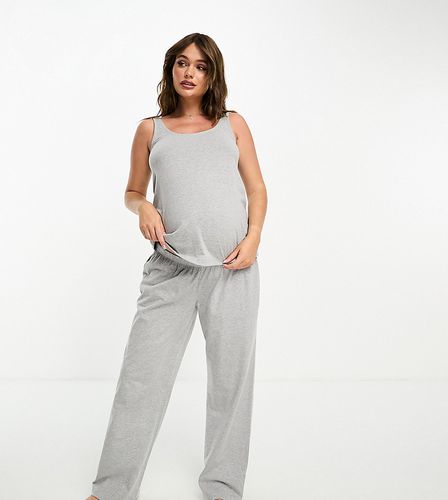 ASOS DESIGN Maternity - Mix & Match - Pantalon de pyjama en coton - chiné - Asos Maternity - Modalova