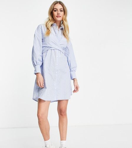 ASOS DESIGN Maternity - Robe chemise d'allaitement courte torsadée sur le devant à rayures - Asos Maternity - Modalova