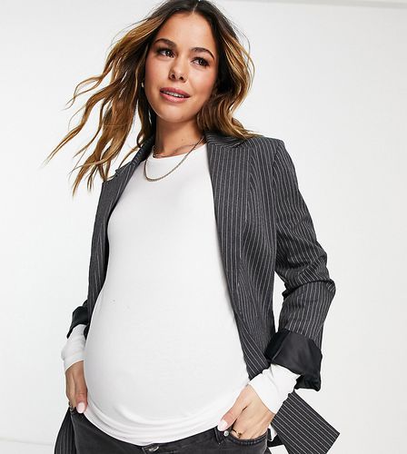 ASOS DESIGN Maternity - Ultimate - T-shirt ajusté à manches longues en coton - - WHITE - Asos Maternity - Modalova