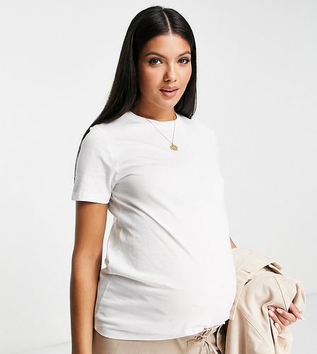 ASOS DESIGN Maternity - Ultimate - T-shirt ras de cou en coton mélangé - - WHITE - Asos Maternity - Modalova