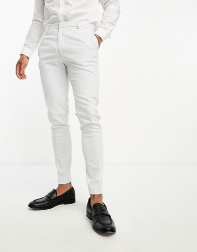 Mariage - Pantalon de costume ultra ajusté micro-texturé - glacé - Asos Design - Modalova