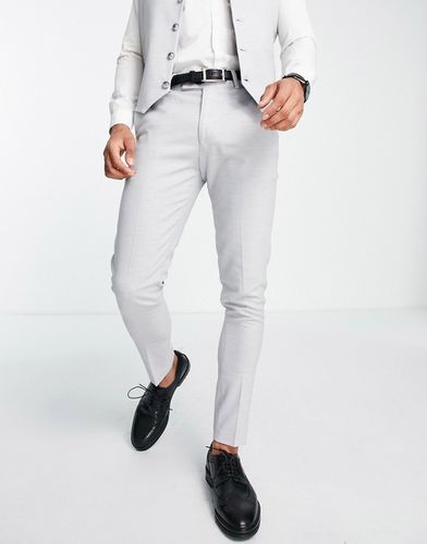 Mariage - Pantalon de costume ultra ajusté micro-texturé - glacé - Asos Design - Modalova