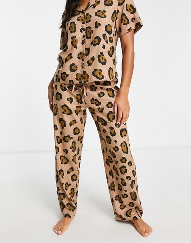 Mix & Match - Pantalon de pyjama en modal à imprimé léopard - Asos Design - Modalova