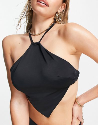 Mix and Match - Haut de bikini à encolure montante et bretelles croisées dans le dos - Asos Design - Modalova
