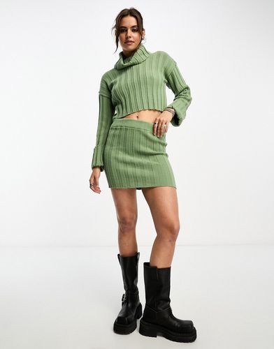 Mini-jupe d'ensemble côtelée - Kaki - Asos Design - Modalova