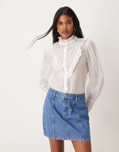 Mini-jupe en jean surpiquée - moyen - Asos Design - Modalova