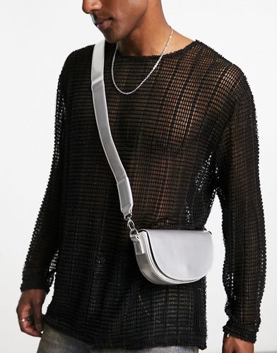 Mini sac bandoulière demi-lune en imitation cuir - Asos Design - Modalova