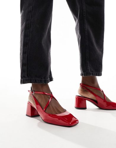 Sawyer - Chaussures à talon carré mi-haut et bout carré - Asos Design - Modalova