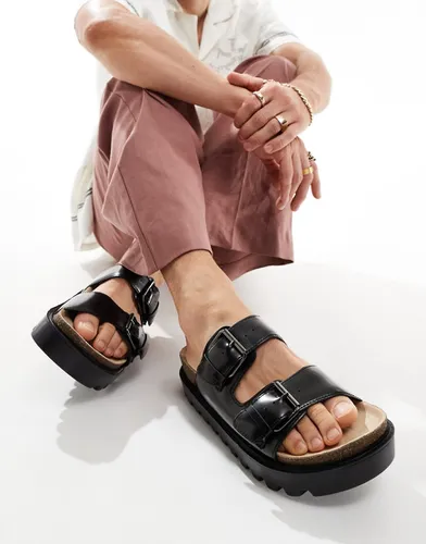 Sandales chunky en similicuir avec boucles - Asos Design - Modalova