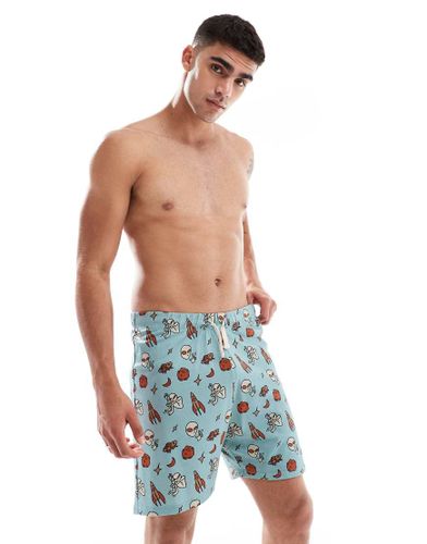 Short confort avec cordon de serrage et imprim alien - Asos Design - Modalova