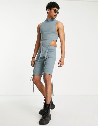 Short legging d'ensemble côtelé à cordon de serrage - Asos Design - Modalova
