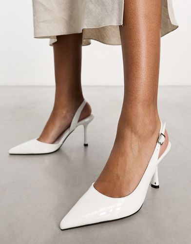 Simmer - Chaussures à talon aiguille mi-haut et bride arrière - verni - Asos Design - Modalova