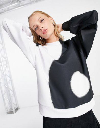 Sweat en néoprène à imprimé yin et yang - Noir et blanc - Asos Design - Modalova