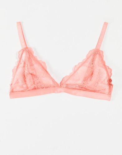 Poitrines généreuses - Rosie - Soutien-gorge triangle en dentelle - Corail - Asos Design - Modalova