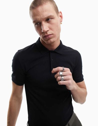 Polo moulant - Noir - Asos Design - Modalova