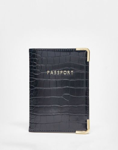 Porte-passeport effet croco - Asos Design - Modalova