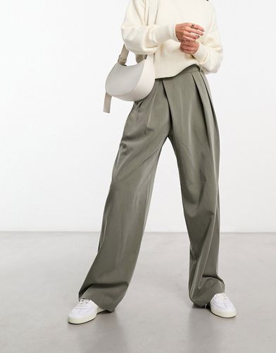 Pantalon coupe portefeuille - Kaki - Asos Design - Modalova