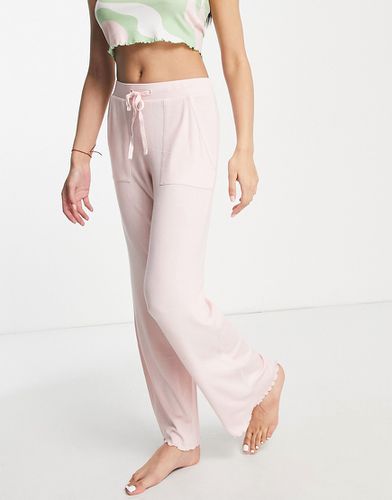 Pantalon confort à assortir à bords ondulés en tissu ultra doux - Asos Design - Modalova