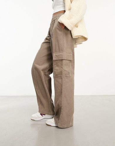 Pantalon cargo à enfiler en velours côtelé - Biscuit - Asos Design - Modalova