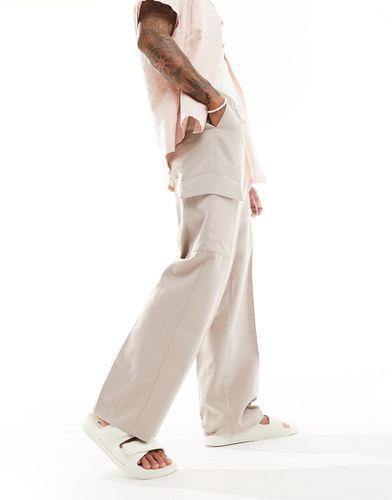 Pantalon cargo ample et élégant à enfiler - Beige - Asos Design - Modalova