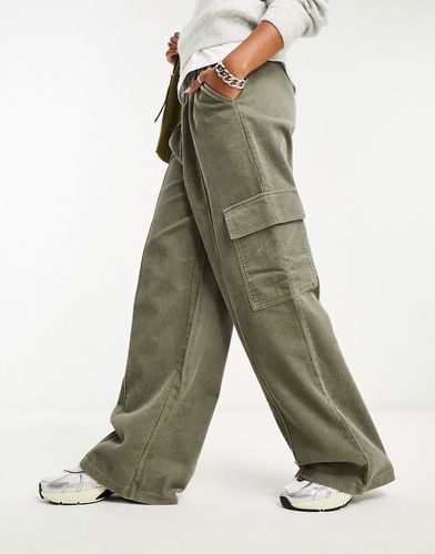 Pantalon cargo en velours côtelé à enfiler - Kaki - Asos Design - Modalova