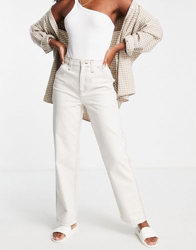 Pantalon cargo minimaliste à coutures contrastantes - Taupe - Asos Design - Modalova