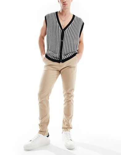 Pantalon chino ajusté - Beige - Asos Design - Modalova