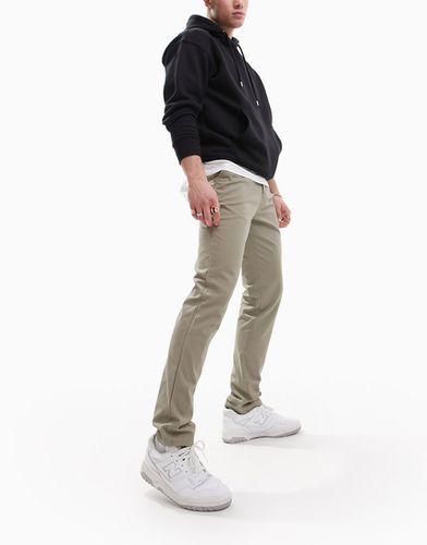 Pantalon chino ajusté - Kaki clair - Asos Design - Modalova