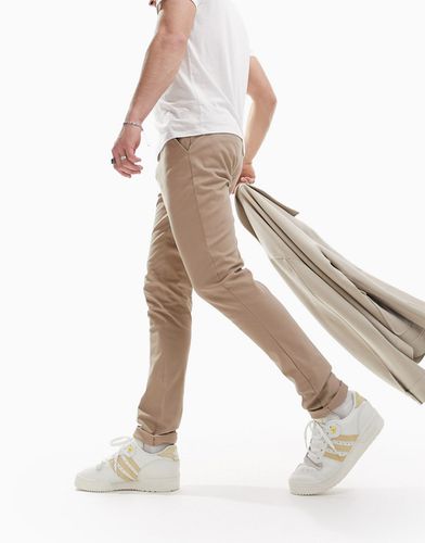 Pantalon chino ajusté - Taupe - Asos Design - Modalova